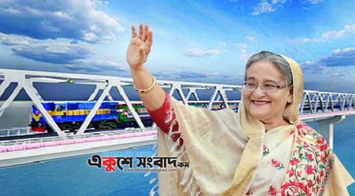 বঙ্গবন্ধু রেল সেতুর ভিত্তিপ্রস্তর স্থাপন করলেন প্রধানমন্ত্রী