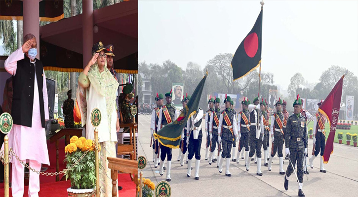 প্রধানমন্ত্রী শেখ হাসিনা গাজীপুরের সফিপুরে বাংলদেশ আনসার ভিডিপি একাডেমিতে বাংলাদেশ আনসার ও গ্রাম পতিরক্ষ বাহিনীর ৪৩তম জাতীয় সমাবেশ-এ সারাম প্রহণ করেন।