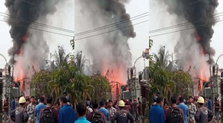 সিলেটে বিদ্যুৎকেন্দ্রে ভয়াবহ আগুন