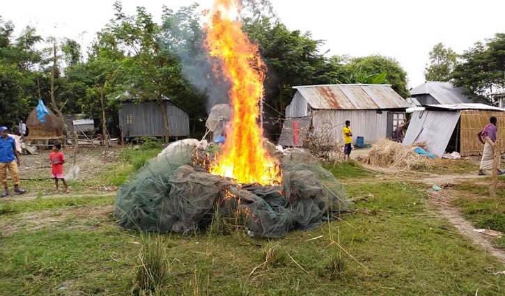 শিবচরে ১০ লক্ষ মিটার কারেন্ট জাল ধ্বংস