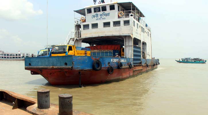 কাঁঠালবাড়ি-শিমুলিয়া রুটে আবারও ফেরি চলাচল বন্ধ