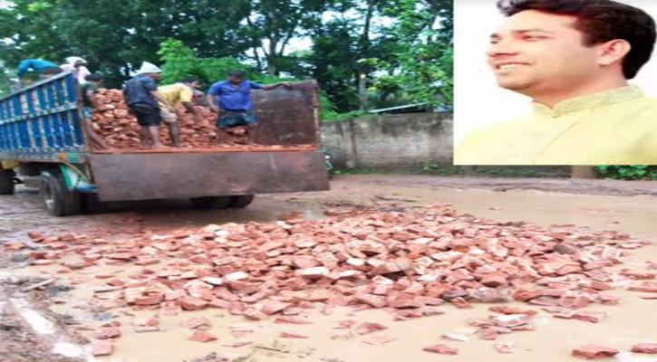 ঘাটাইলে ব্যক্তি উদ্দ্যোগে রাস্তা সংস্কার    