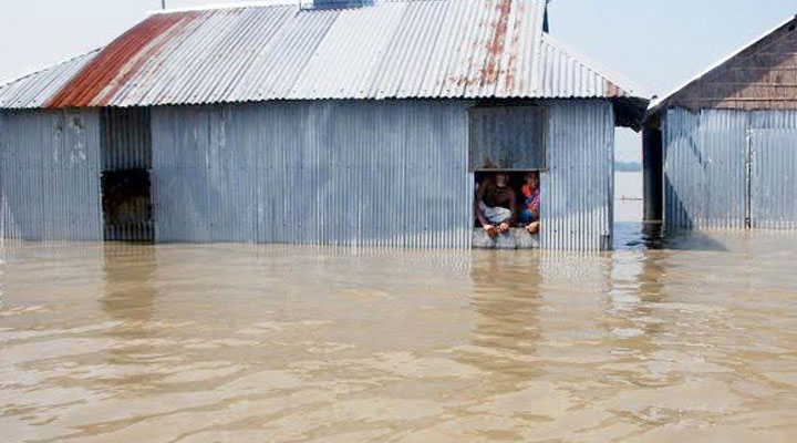 গাইবান্ধায় ব্রহ্মপুত্র ও ঘাঘট নদ-নদীর পানি বিপদসীমার উপরে