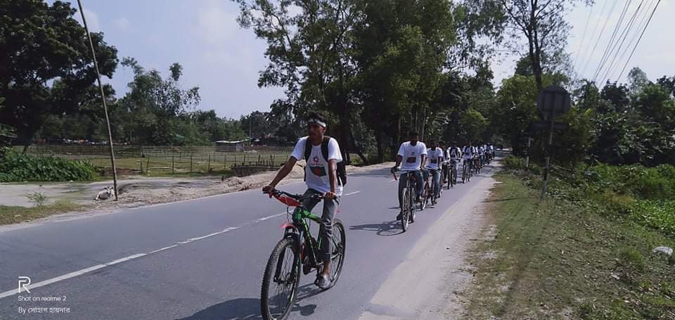 নারী নির্যাতন ও ধর্ষণ প্রতিরোধে পঞ্চগড়ে সাইকেল র‍্যালী 