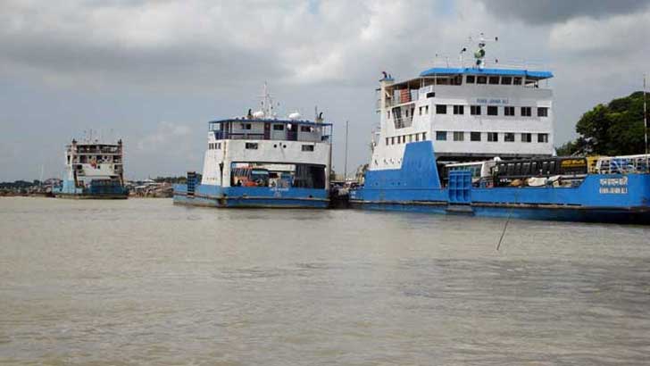 কাঁঠালবাড়ি-শিমুলিয়া রুটে আবারও ফেরি চলাচল বন্ধ