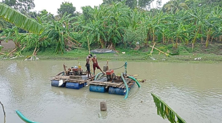 সাতক্ষীরার তালায় অবৈধভাবে বালু উত্তোলন বন্ধ করে দিলো প্রশাসন