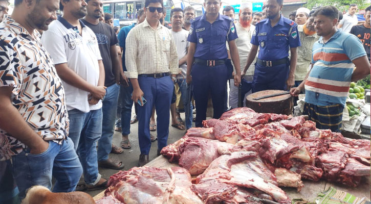 চুয়াডাঙ্গায় অসুস্থ গরুর মাংস বিক্রির অপরাধে কসাইকে ৫০ হাজার টাকা জরিমানা