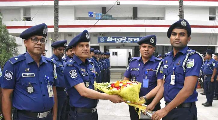 শ্রীবরদী থানা আকস্মিক পরিদর্শনে নবাগত পুলিশ সুপার