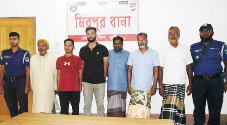 মিরপুর থানা পুলিশের বিশেষ অভিযানে ৬ জন আটক