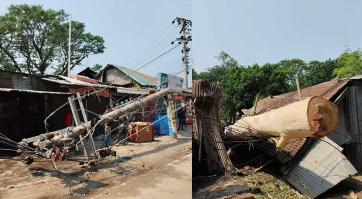 কুড়িগ্রামে কালবৈশাখী ঝড়ের তাণ্ডবে বিভিন্ন এলাকা লন্ডভন্ড