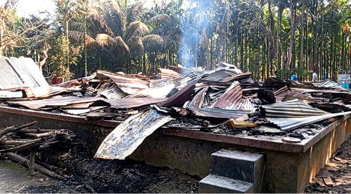 স্বরূপকাঠিতে চাঁদা না পেয়ে ঘরে আগুন দিল সন্ত্রাসীরা