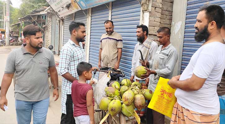 ভাঙ্গুড়ায় গরমে ডাবের পানিতে স্বস্তি, দামে অস্বস্তি