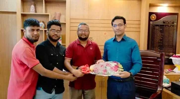 ধনবাড়ীতে নবাগত ইউএন ও‍‍`র সাথে উপজেলা প্রেসক্লাবের