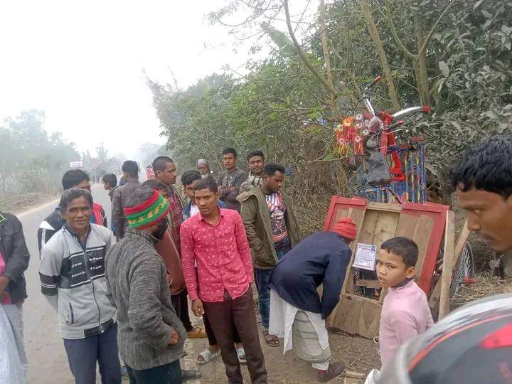 রানীশংকৈলে নৈশ কোচের ধাক্কায় আহত ভ্যান চালকের মৃত্যু