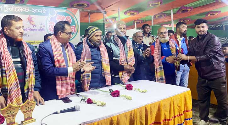 কমলগঞ্জ ক্যাশ মানি নাইট মিনি ফুটবল টুর্নামেন্ট উদ্বোধন