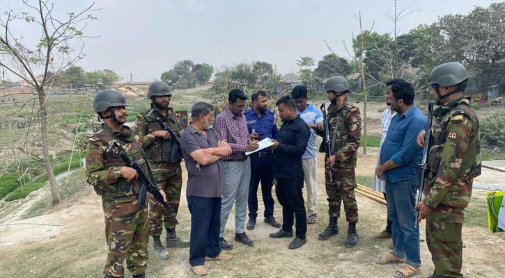 ফরিদপুরে অবৈধ ইটভাটায় যৌথ অভিযানে ২ লাখ টাকা জরিমানা আদায়