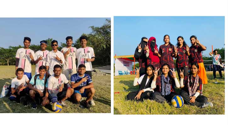ববিতে আন্তঃবিভাগ ভলিবলে চ্যাম্পিয়ন রাষ্ট্রবিজ্ঞান ও মার্কেটিং বিভাগ