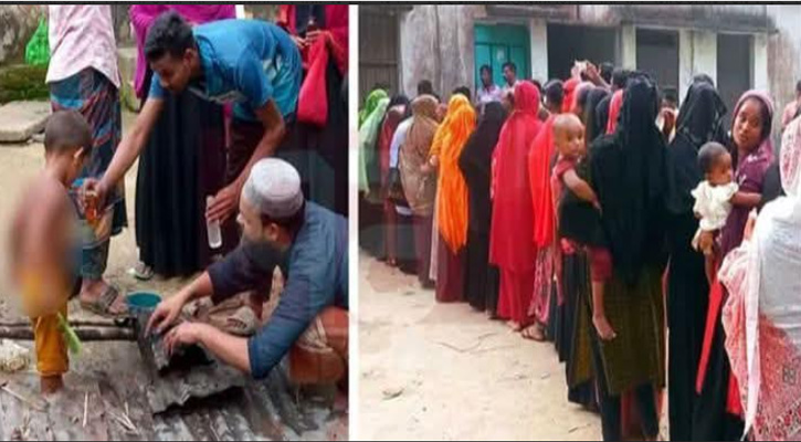 শেরপুরে চার বছরের শিশুর ঝাড় -ফুঁক নিতে ভীড় জমাচ্ছে হাজারো মানুষ