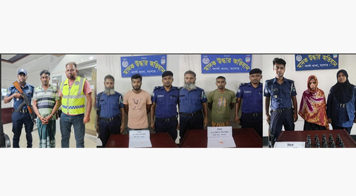 শার্শায় পৃথক অভিযানে ২ সাজাপ্রাপ্ত আসামিসহ ৩ মাদক ব্যবসায়ী আটক