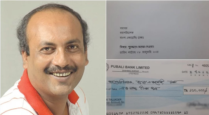 বাংলা একাডেমি পুরস্কার ফিরিয়ে দিলেন জাকির তালুকদার