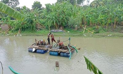 সাতক্ষীরার তালায় অবৈধভাবে বালু উত্তোলন বন্ধ করে দিলো প্রশাসন