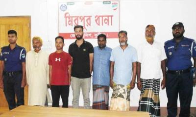 মিরপুর থানা পুলিশের বিশেষ অভিযানে ৬ জন আটক