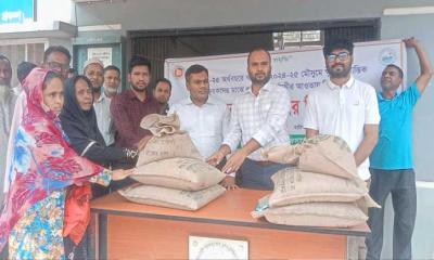 ঝিনাইগাতীতে বিনামূল্যে ধান বীজ ও সার বিতরণ অনুষ্ঠিত