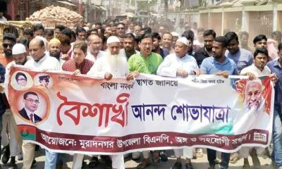 মুরাদনগর উপজেলা বিএনপির বৈশাখী আনন্দ শোভাযাত্রা