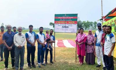 নালিতাবাড়ীতে খাস জমি উদ্ধার করে খেলার মাঠ ঘোষণা