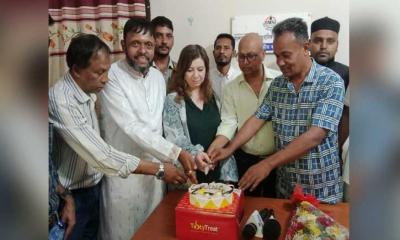ডেনমার্কের মারিয়া ও সাংবাদিক মান্নু দম্পতিকে বিএমএসএফের সংবর্ধনা