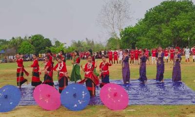 বাঘাইছড়ির খেদারমারায় ফুটবল খেলায় চ্যাম্পিয়ন মগবান স্পোর্টিং ক্লাব