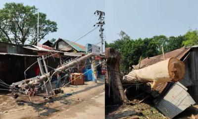 কুড়িগ্রামে কালবৈশাখী ঝড়ের তাণ্ডবে বিভিন্ন এলাকা লন্ডভন্ড
