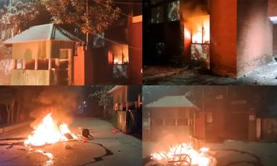 ভোলায় তোফায়েল আহমেদের বাড়িতে ভাঙচুর, অগ্নিসংযোগ