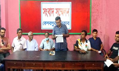 কেশবপুরে বিএনপি নেতার বিরুদ্ধে সংবাদ প্রকাশের প্রতিবাদে সংবাদ সম্মেলন