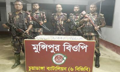 চুয়াডাঙ্গায় বিজিবির অভিযানে ১২ কেজি রূপার গয়না জব্দ