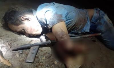 সড়কের পাশেই পড়েছিলো লাশ, সাথে ছিলো একনলা শটগান ও গুলির কার্তুজ