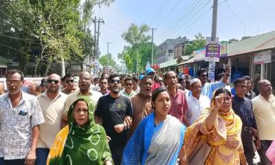 খালেদা জিয়ার ভাগনে তুহিনের মুক্তির দাবিতে নীলফামারী জেলা জুড়ে বিক্ষোভ মিছিল