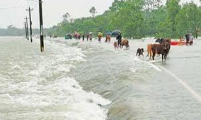 ৪ জেলায় বন্যার শঙ্কা, নদ-নদীর পানি বিপৎসীমার ওপরে