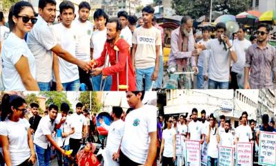 রাইট টক বাংলাদেশ‍‍` এর উদ্যোগে খাবার পানি ও স্যালাইন বিতরণ