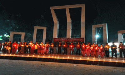 নিহতদের স্মরণে ঠাকুরগাঁওয়ে প্রদীপ প্রজ্বালন