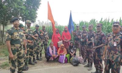 দহগ্রাম সীমান্তে স্বামী-স্ত্রীসহ ৫জনকে ফিরত দিল বিএসএফ