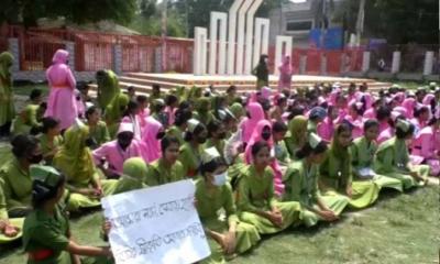 গোপালগঞ্জে নার্স-মিডওয়াইফ শিক্ষার্থীদের বিক্ষোভ ও অবস্থান কর্মসূচি