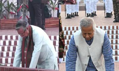 জাতীয় স্মৃতিসৌধে রাষ্ট্রপতি ও প্রধান উপদেষ্টার শ্রদ্ধা নিবেদন
