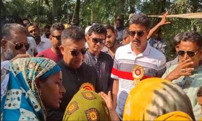 মোরেলগঞ্জে গণপিটুনিতে নিহত সাফায়েতের পরিবারের পাশে বিএনপি নেতা কাজী শিপন