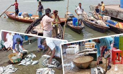 ২ মাস পর নদীতে জেলেরা, মিলছে না কাঙ্ক্ষিত ইলিশ