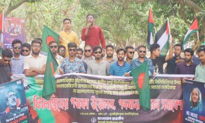ইবি ছাত্রলীগের পতাকা উত্তোলন ও পদযাত্রা
