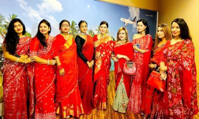 অপুর ‘লাল শাড়ি’ দেখলেন নায়িকারা