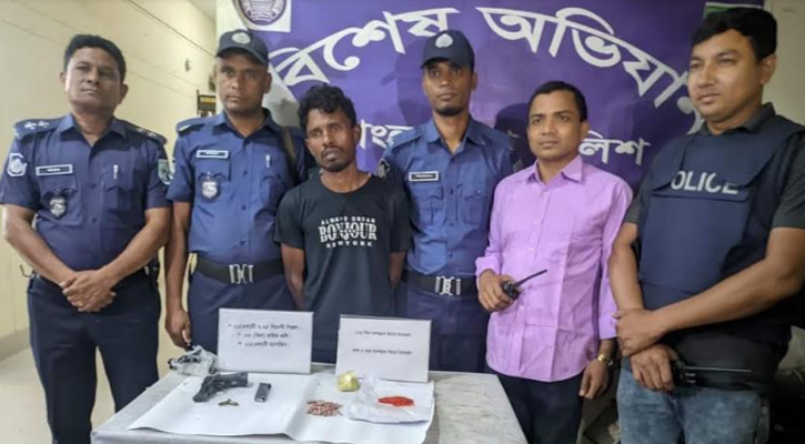 হাতীবান্ধায় বিদেশি পিস্তল ও ইয়াবা সহ যুবক আটক