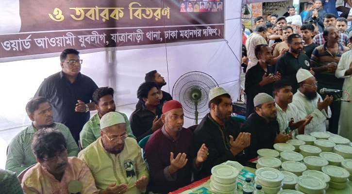 দিনমজুর-দুস্থদের মাঝে যুবলীগের খাবার বিতরণ
