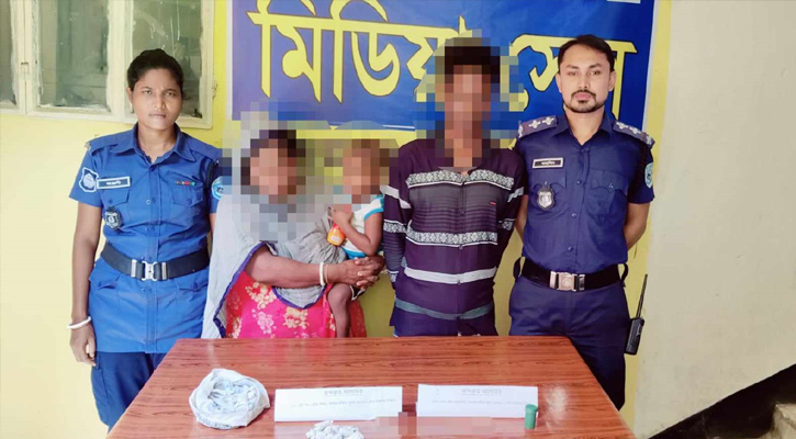 নলডাঙ্গায় মাদক করবারী সস্ত্রীক আটক